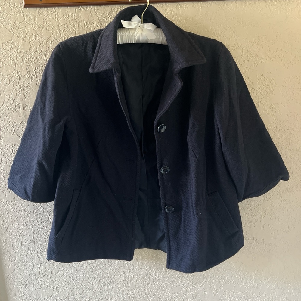 Pea coat 3/4 length sleeves